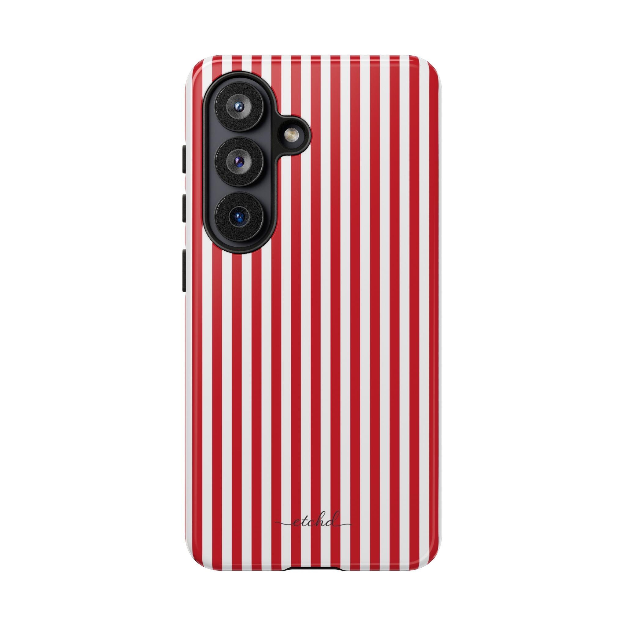 Classic Red & White Striped Phone Case by etchd, view 61
