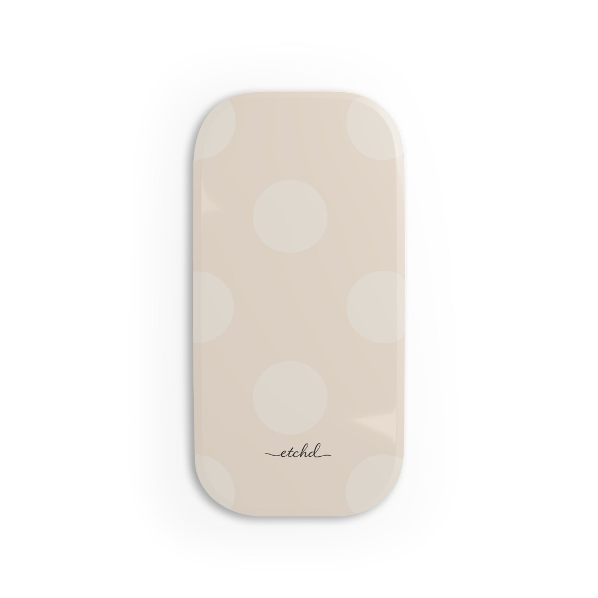 Neutral Polka Dot Click-On Phone Grip by etchd