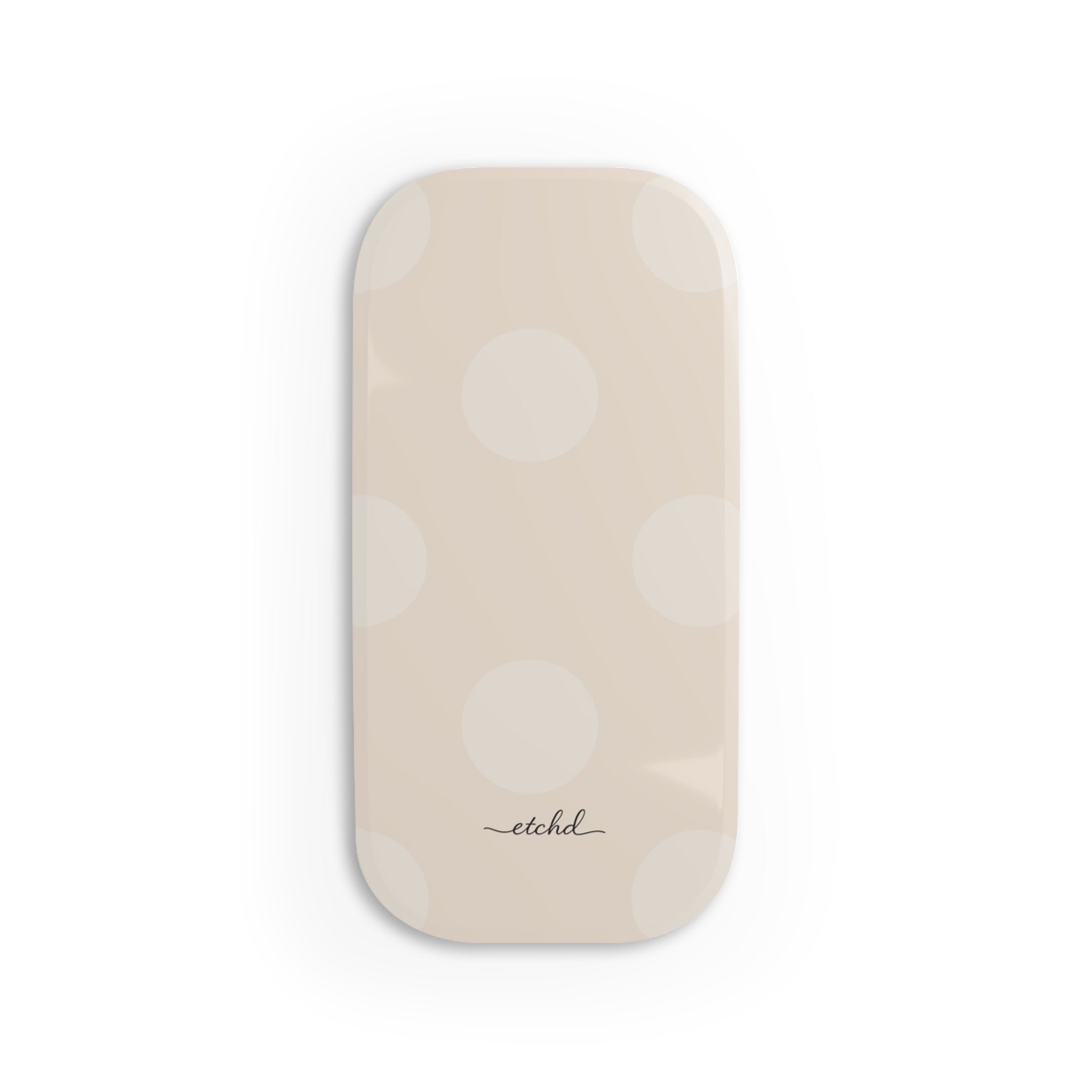 Neutral Polka Dot Click-On Phone Grip by etchd