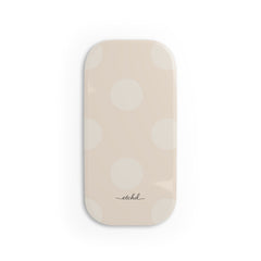 Neutral Polka Dot Click-On Phone Grip by etchd