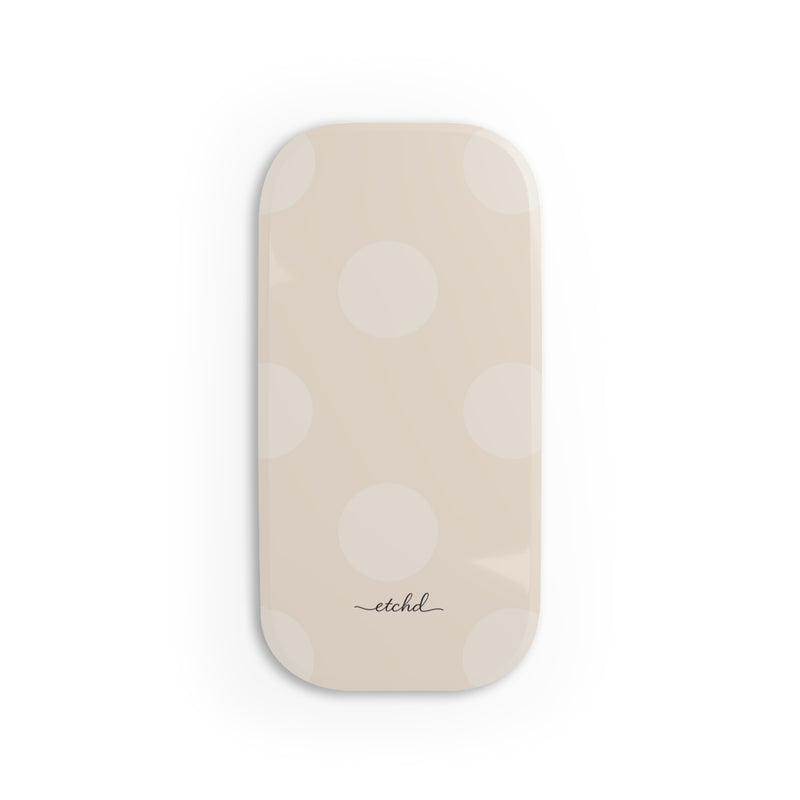 Neutral Polka Dot Click-On Phone Grip-zoom-