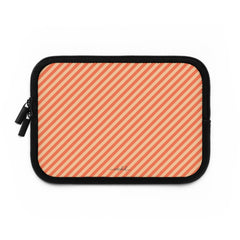 Coral And Peach Diagonal Laptop Sleeve by etchd, view 2