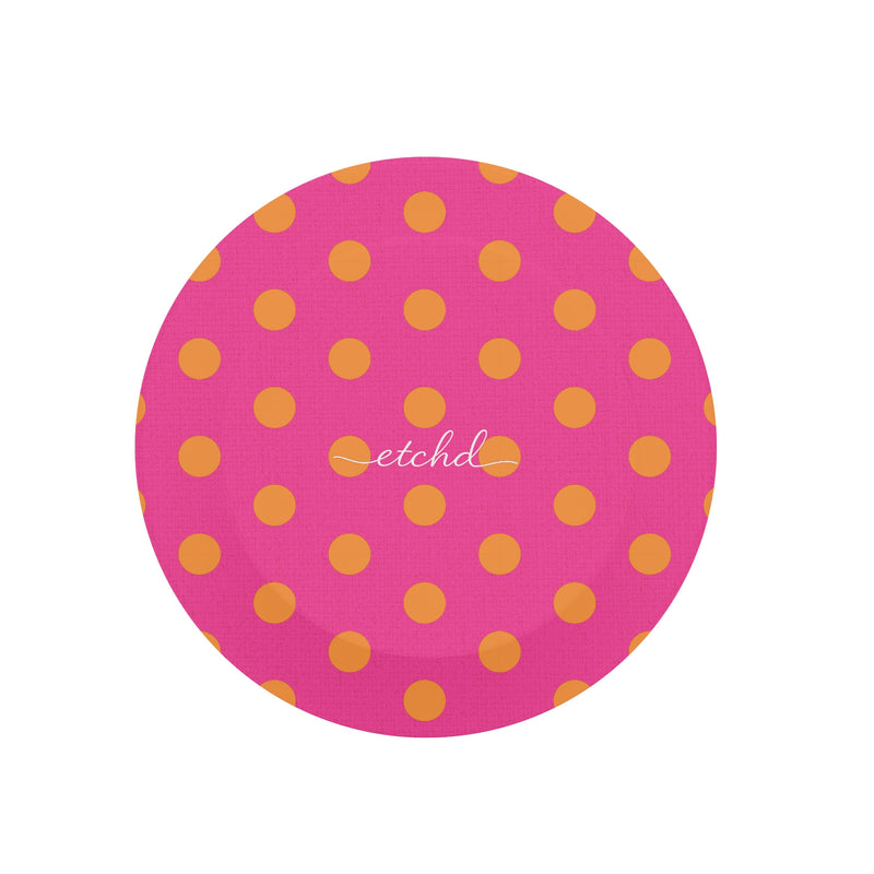 Orange And Pink Polka Dot Phone Grip And Stand-zoom-