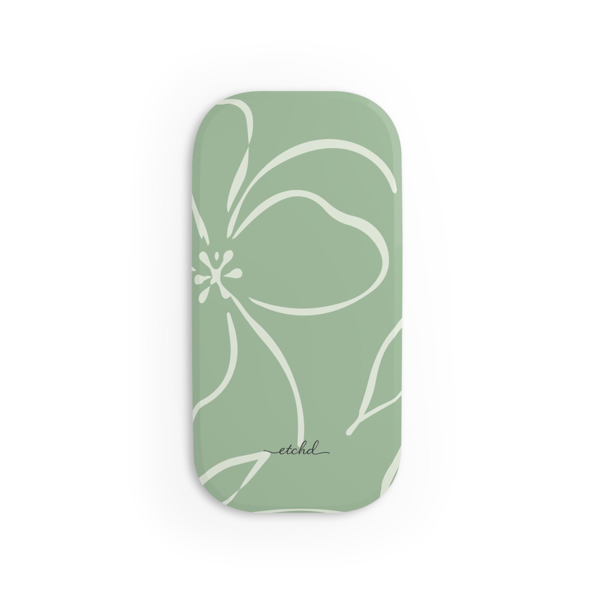 Sage & Cream Floral Agarre clipsable para móvil de etchd, vista 2