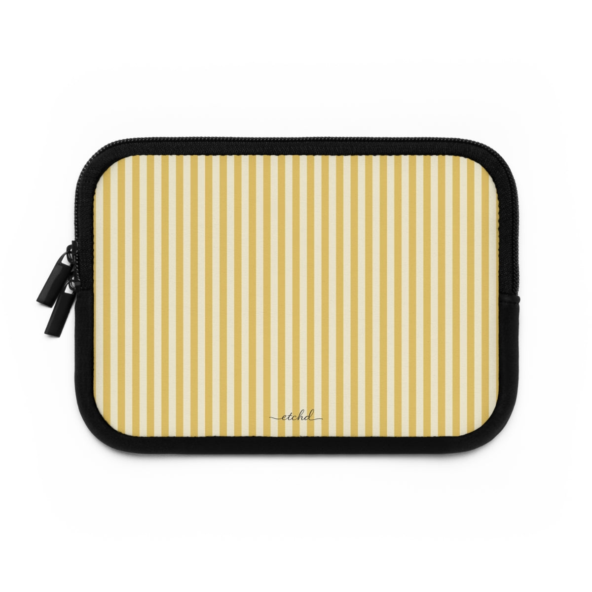 Butter & Cream Striped Custodia per laptop di etchd, vista 2