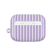 Lilac & Cream Striped AirPod Case by etchd, view 7