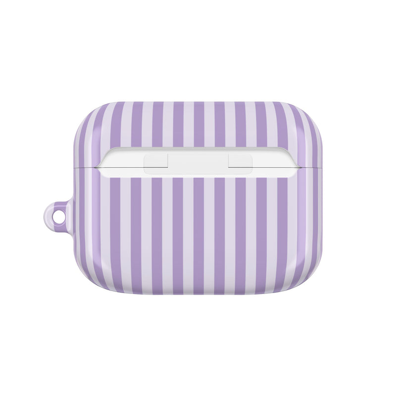Lilac & Cream Striped AirPod Case by etchd, view 7