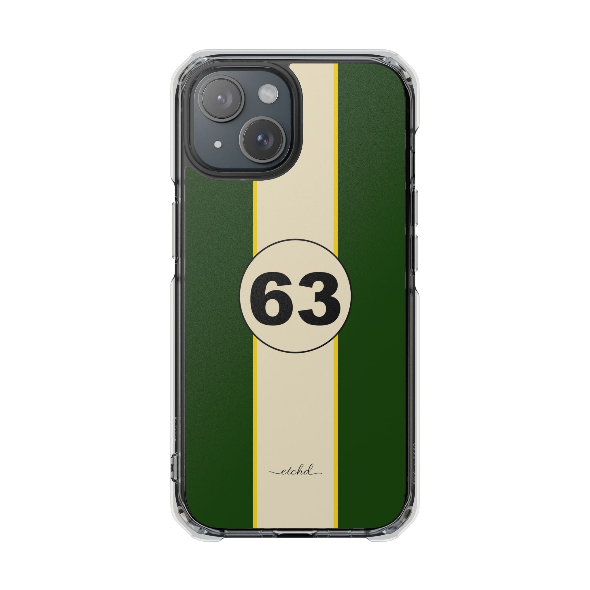 Heritage 63 Clear Magnetic Phone Case by etchd, view 2