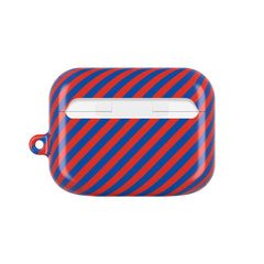 Cobalt & Poppy Striped Diagonal AirPod Case by etchd, view 7