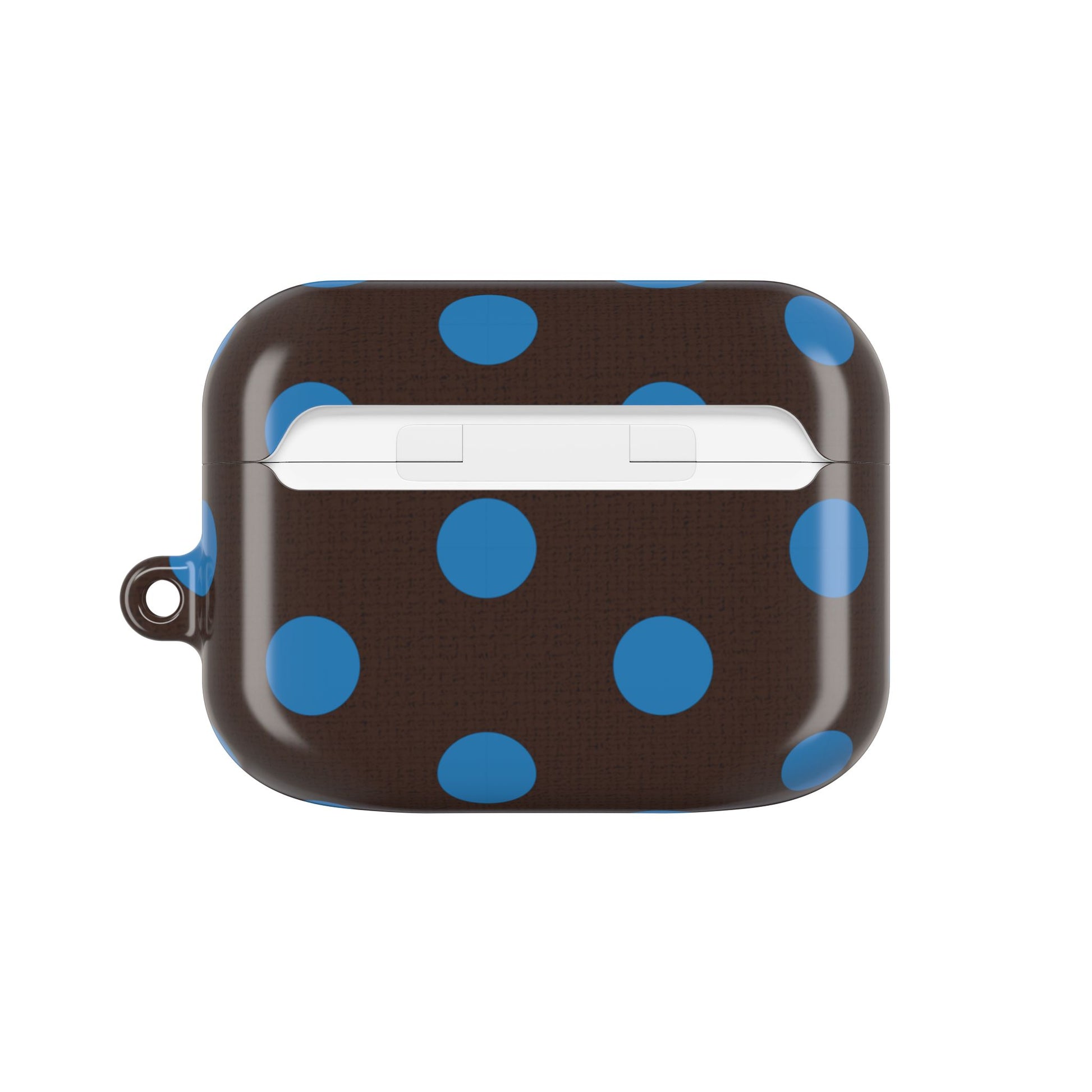 Cerulean & Espresso Polka Dot AirPod Case by etchd, view 7