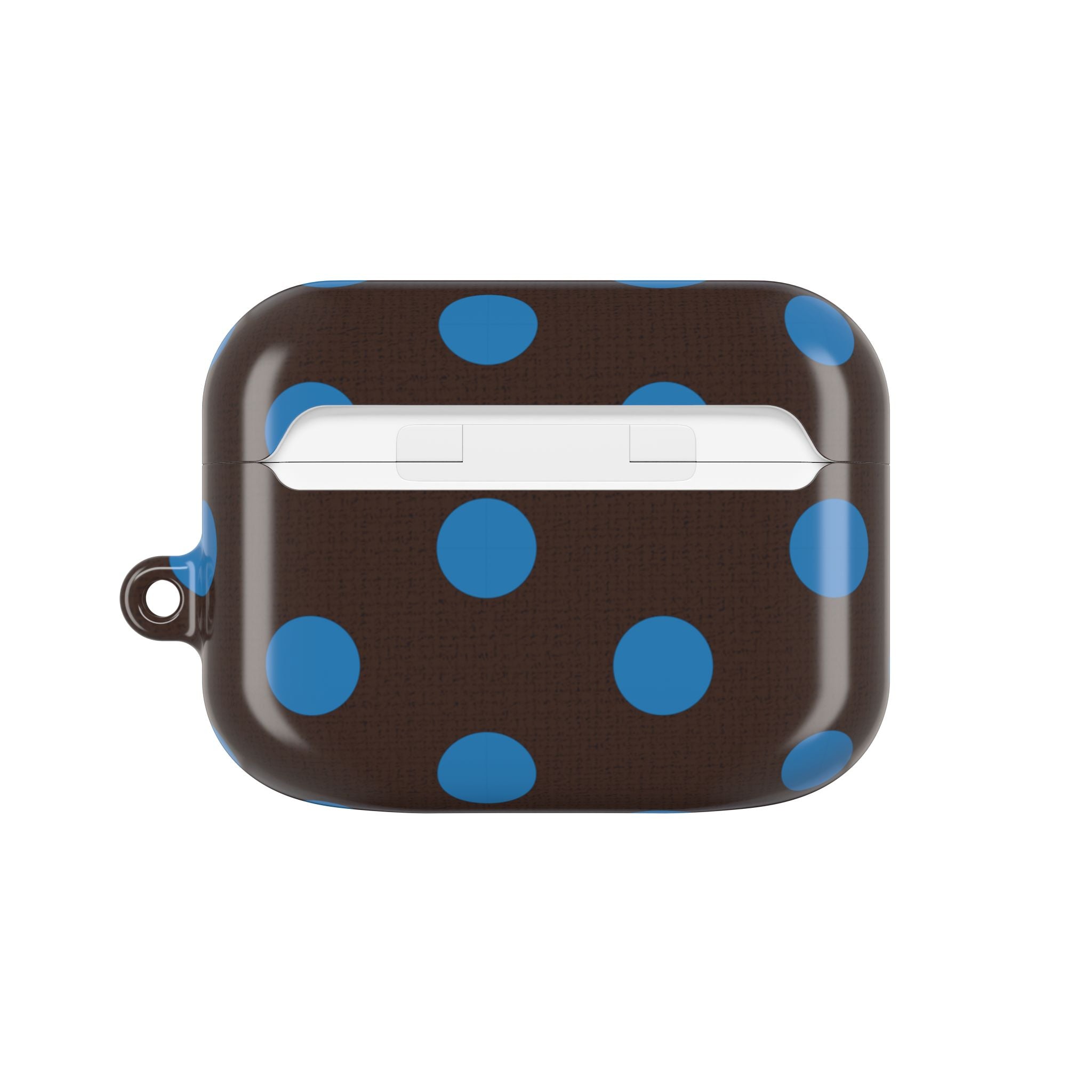 Cerulean & Espresso Polka Dot AirPod Case by etchd, view 7