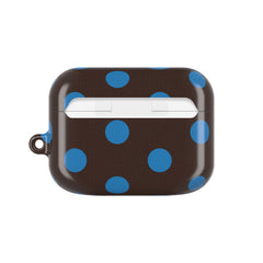 Cerulean & Espresso Polka Dot AirPod Case by etchd, view 7