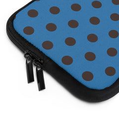 Espresso And Cerulean Polka Dot Laptop Sleeve by etchd, view 12