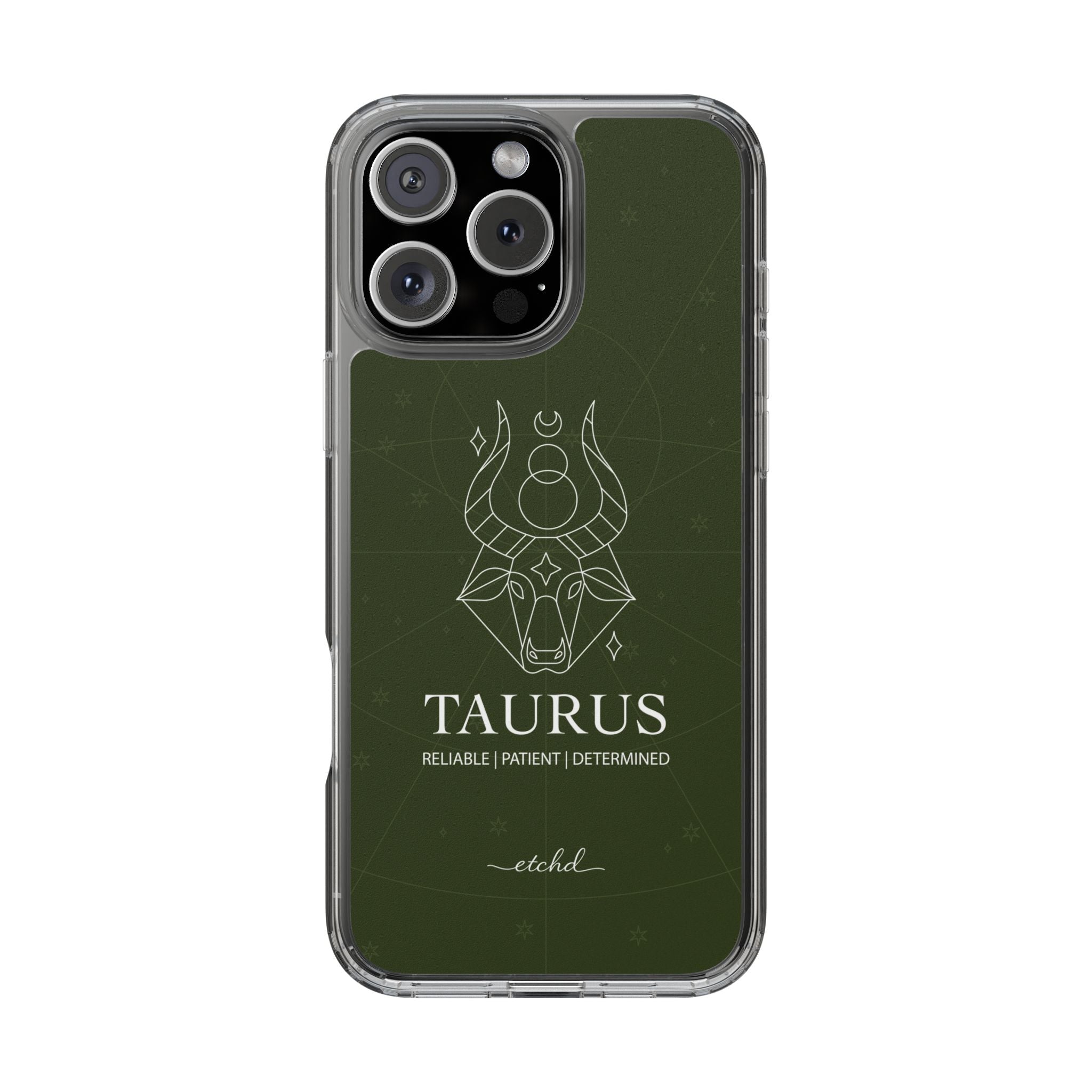 Taurus Clear Phone Case – designer phone case by etchd