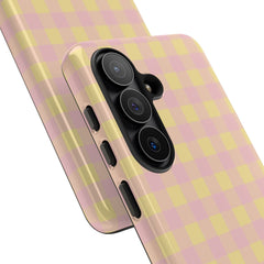 Butter & Pink Gingham Phone Case by etchd, view 209
