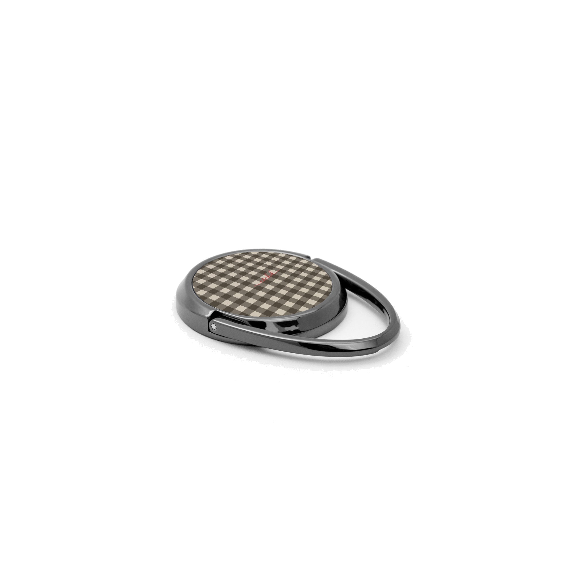 Cream & Brown Gingham Phone Ring Holder by etchd, view 2