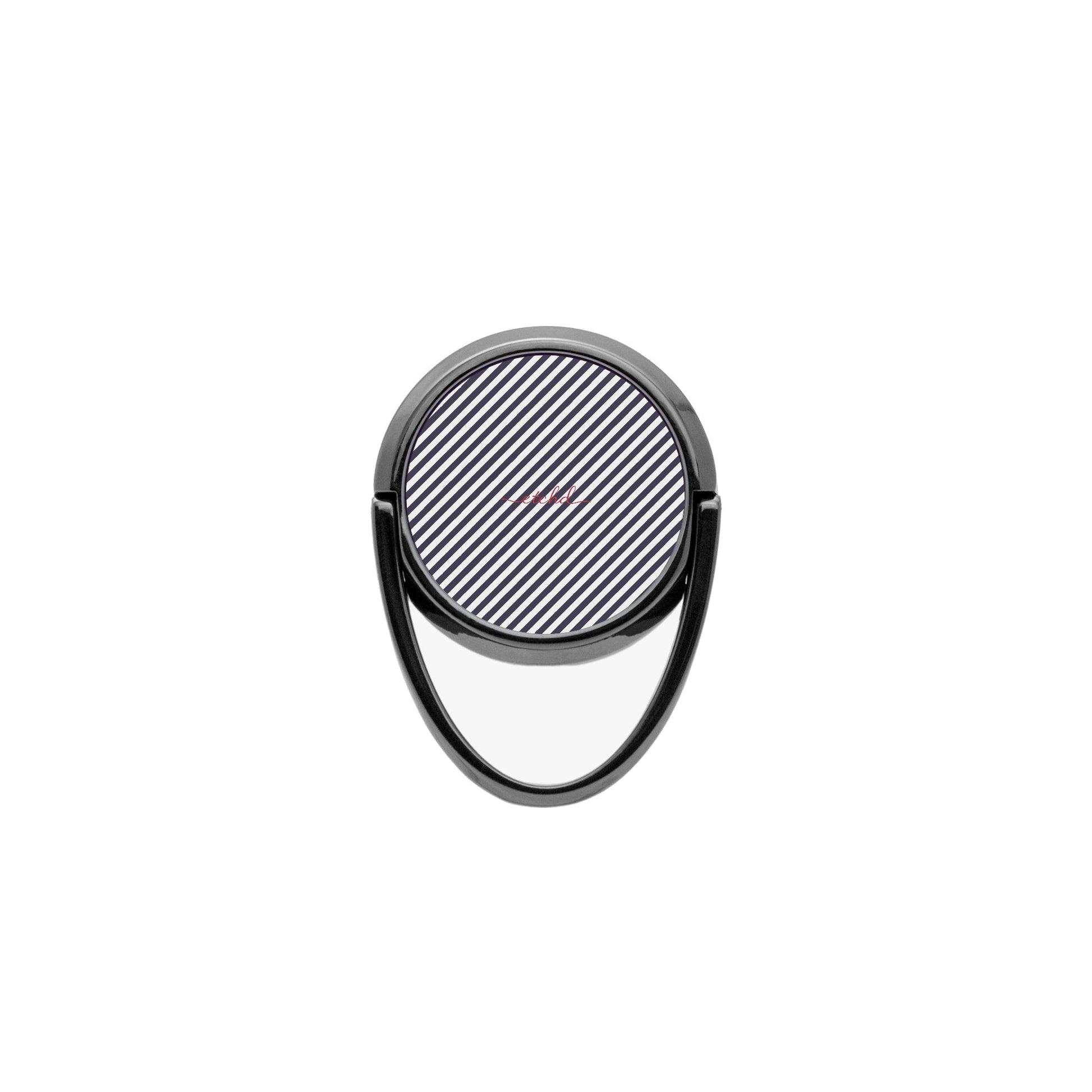 Navy And White Striped Diagonal Phone Ring Holder by etchd, view 4