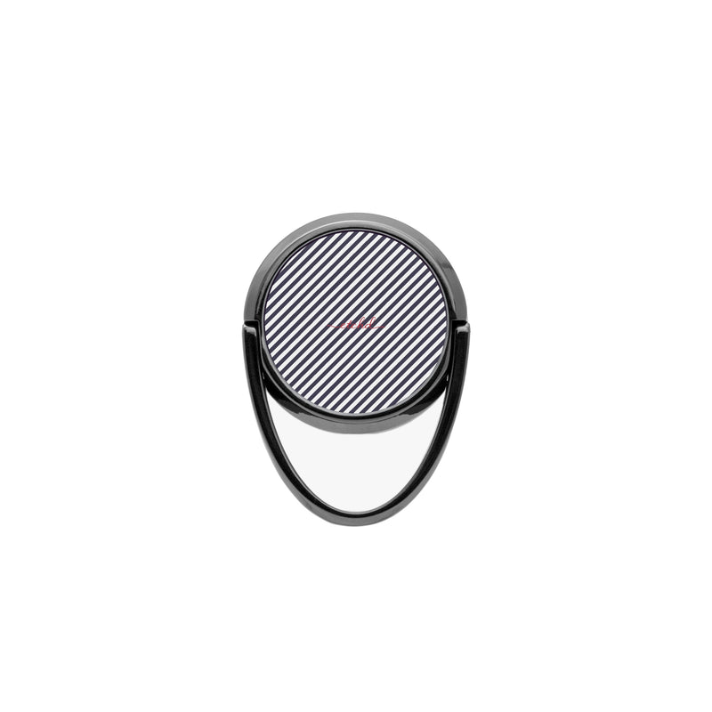 Navy And White Striped Diagonal Handyring-Halterung-zoom-