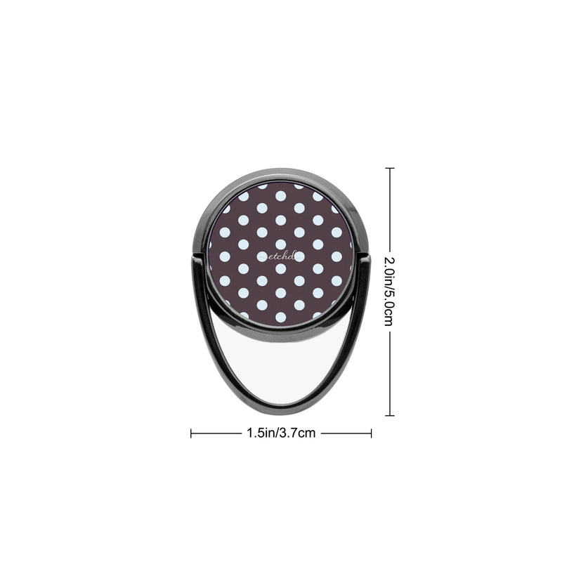 Blue And Plum Polka Dot Phone Ring Holder-zoom-