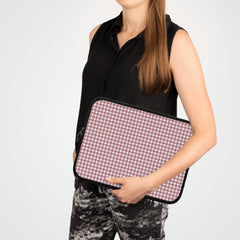 Pink Gingham Laptop Sleeve by etchd, view 6