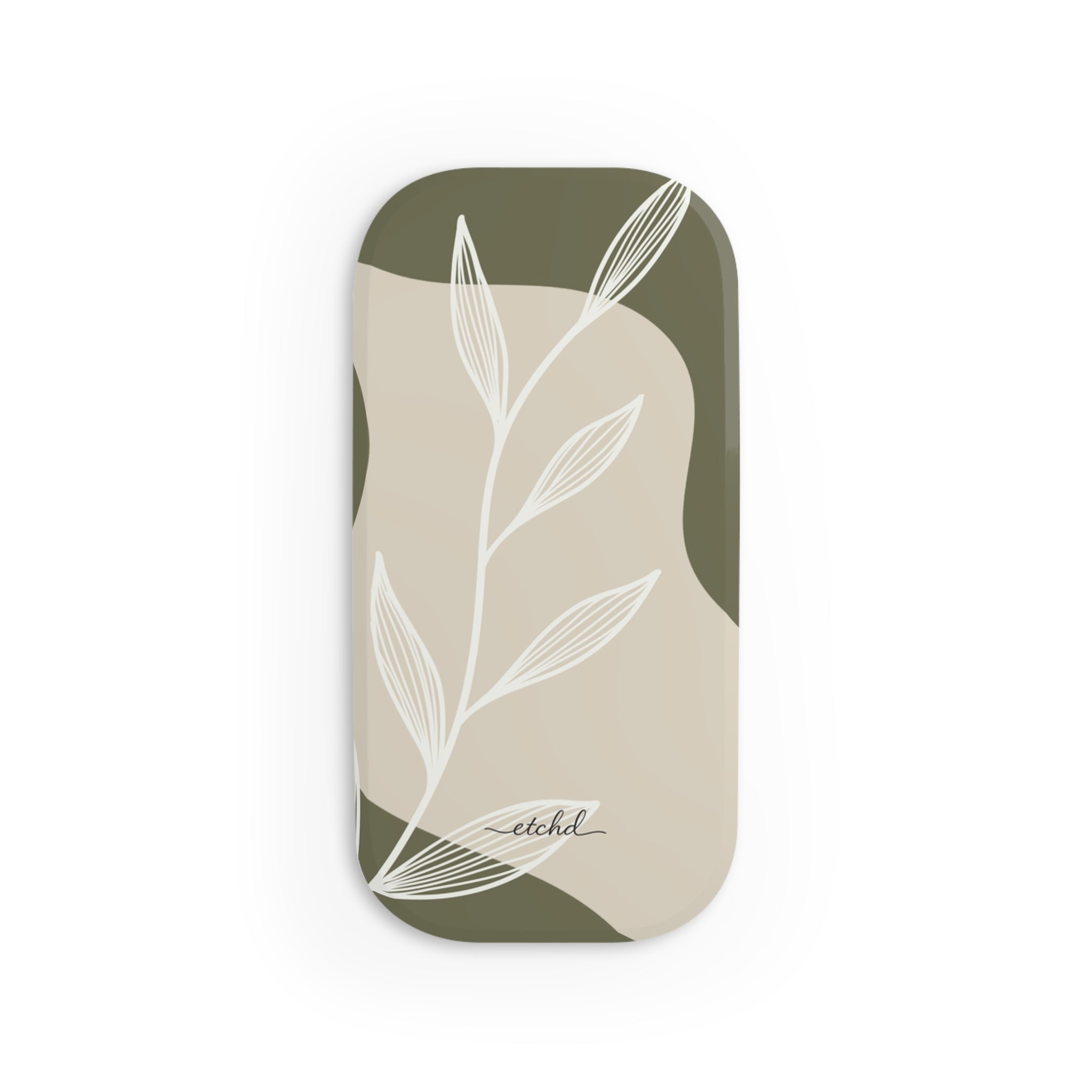 Olive Leaf Click-On Phone Grip by etchd, view 2