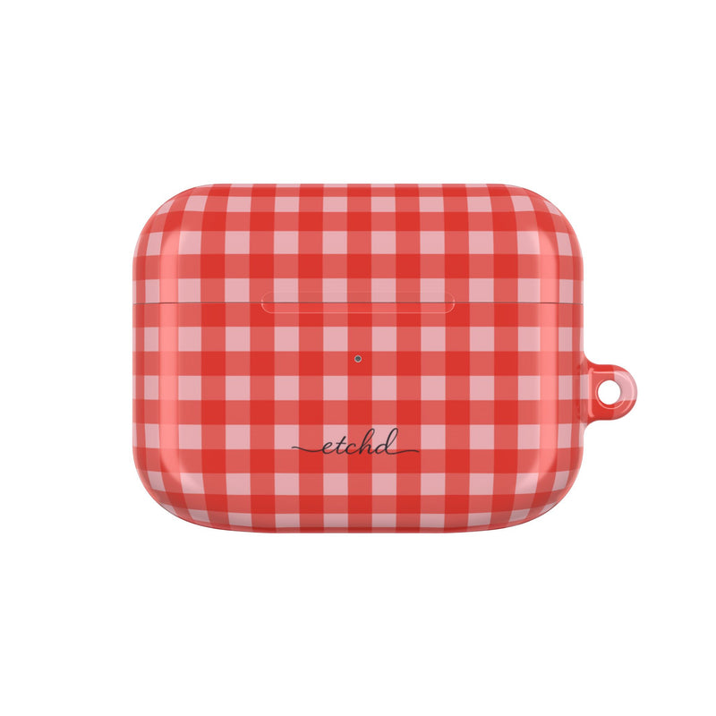Blush & Poppy Gingham AirPod Case by etchd