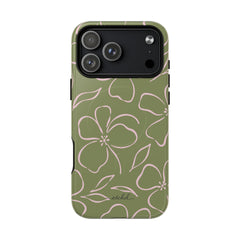 Green & Pink Floral Magnetic Phone Case by etchd, view 31