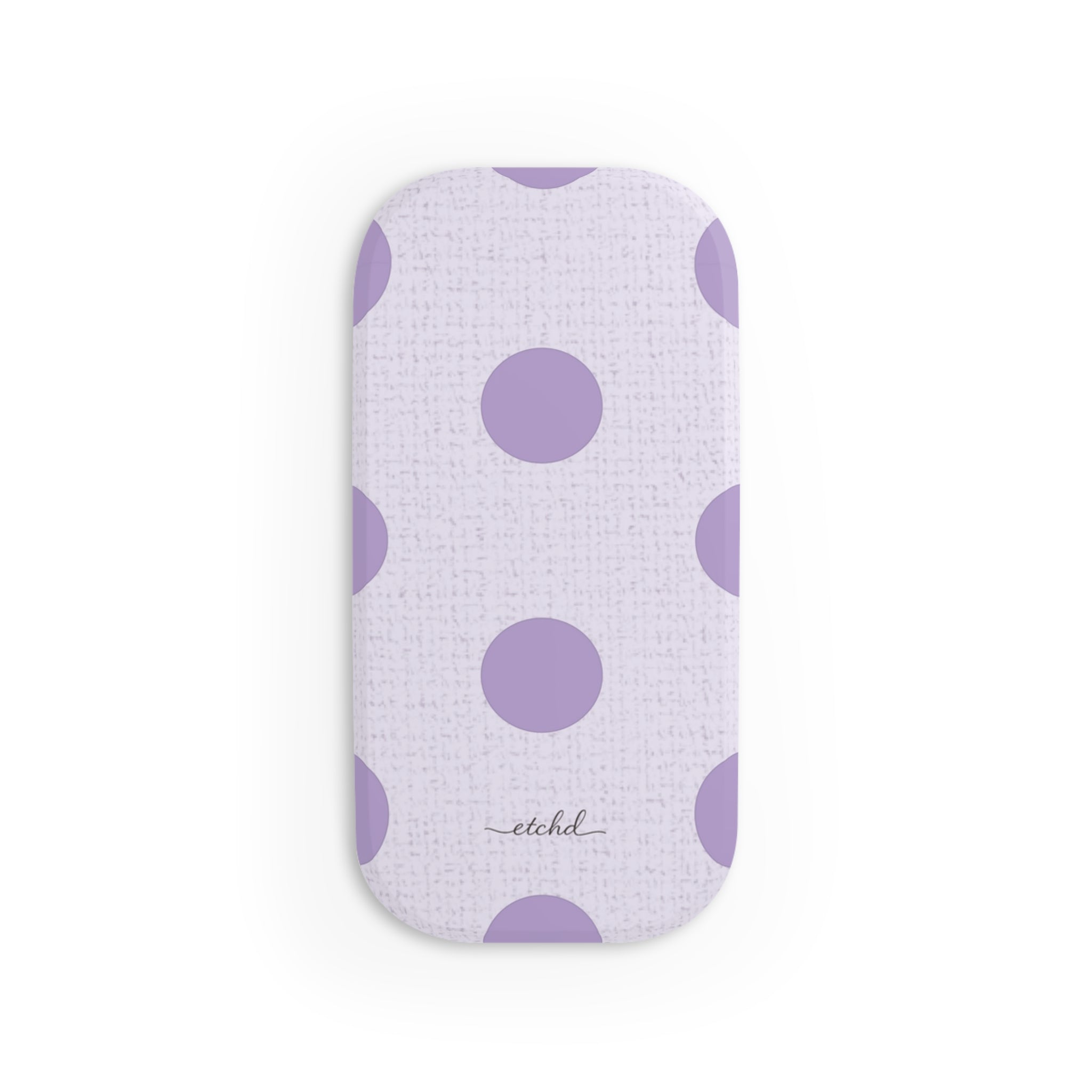 Lilac & Cream Polka Dot Click-On Phone Grip by etchd, view 2