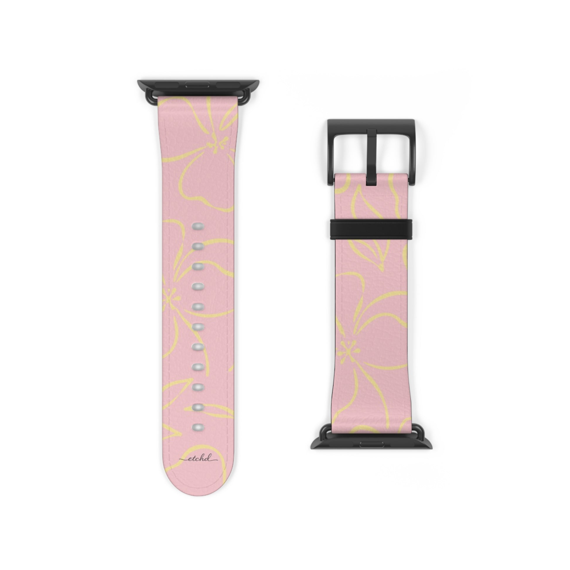 Pink & Butter Floral Smartwatch Strap by etchd, view 9
