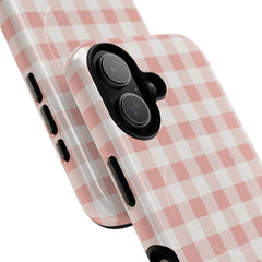 Blush & White Gingham Magnetic Phone Case by etchd, view 87