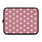 Cream & Blush Polka Dot Laptop Sleeve