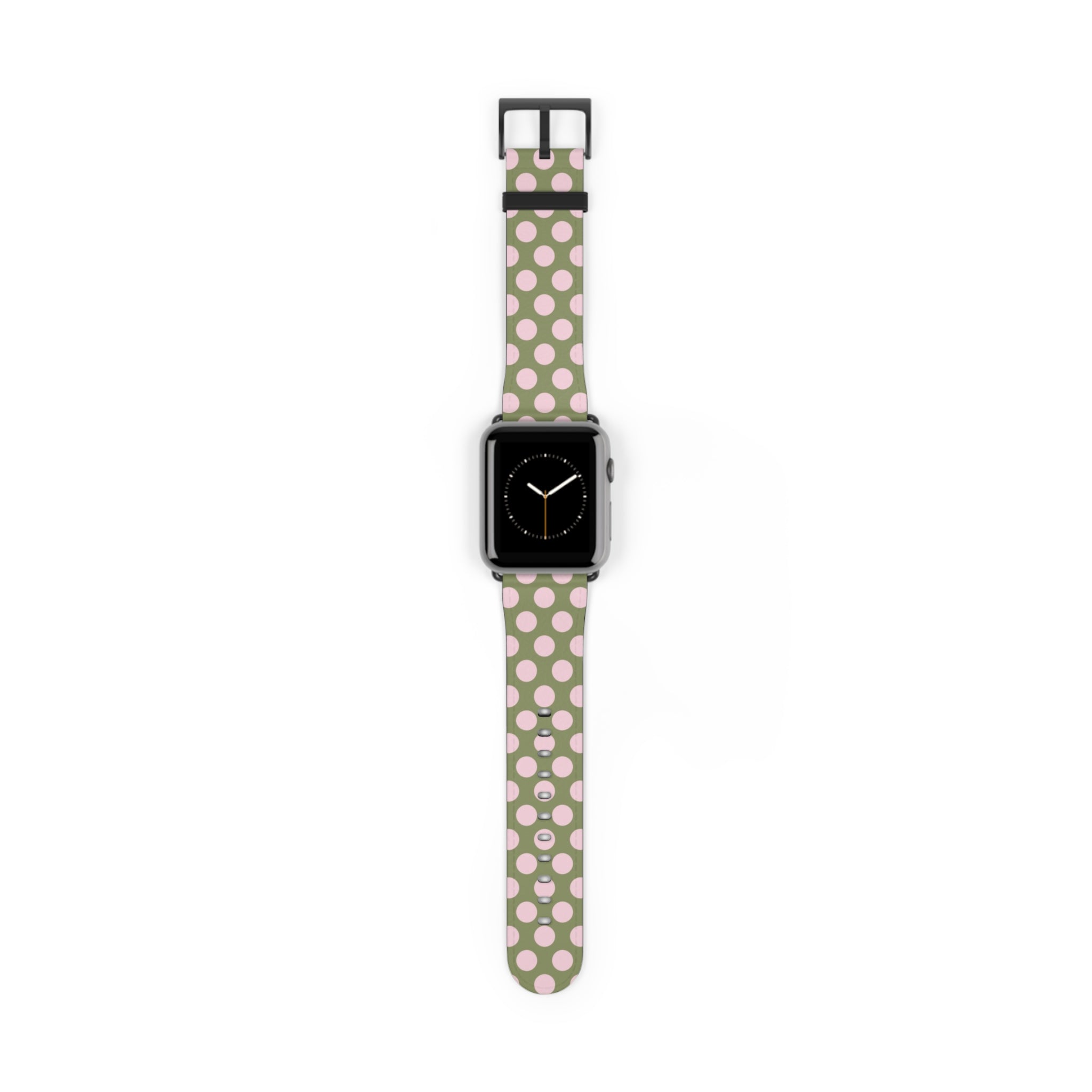 Pink & Green Polka Dot Smartwatch Strap by etchd, view 2