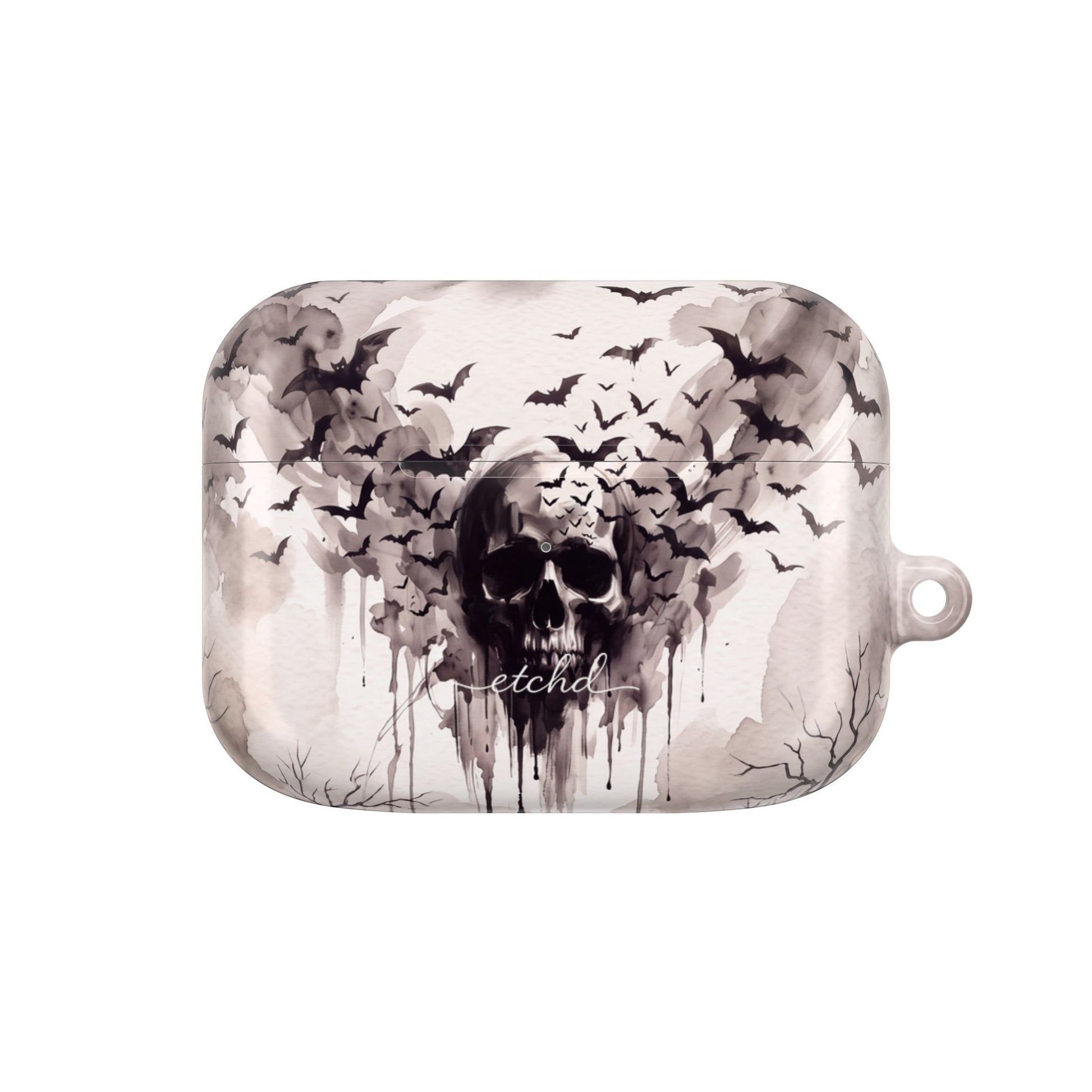 Ink Skull AirPod Case by etchd