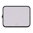 Lilac & White Gingham Laptop Sleeve