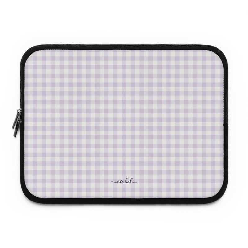 Lilac Gingham Laptophülle-zoom-