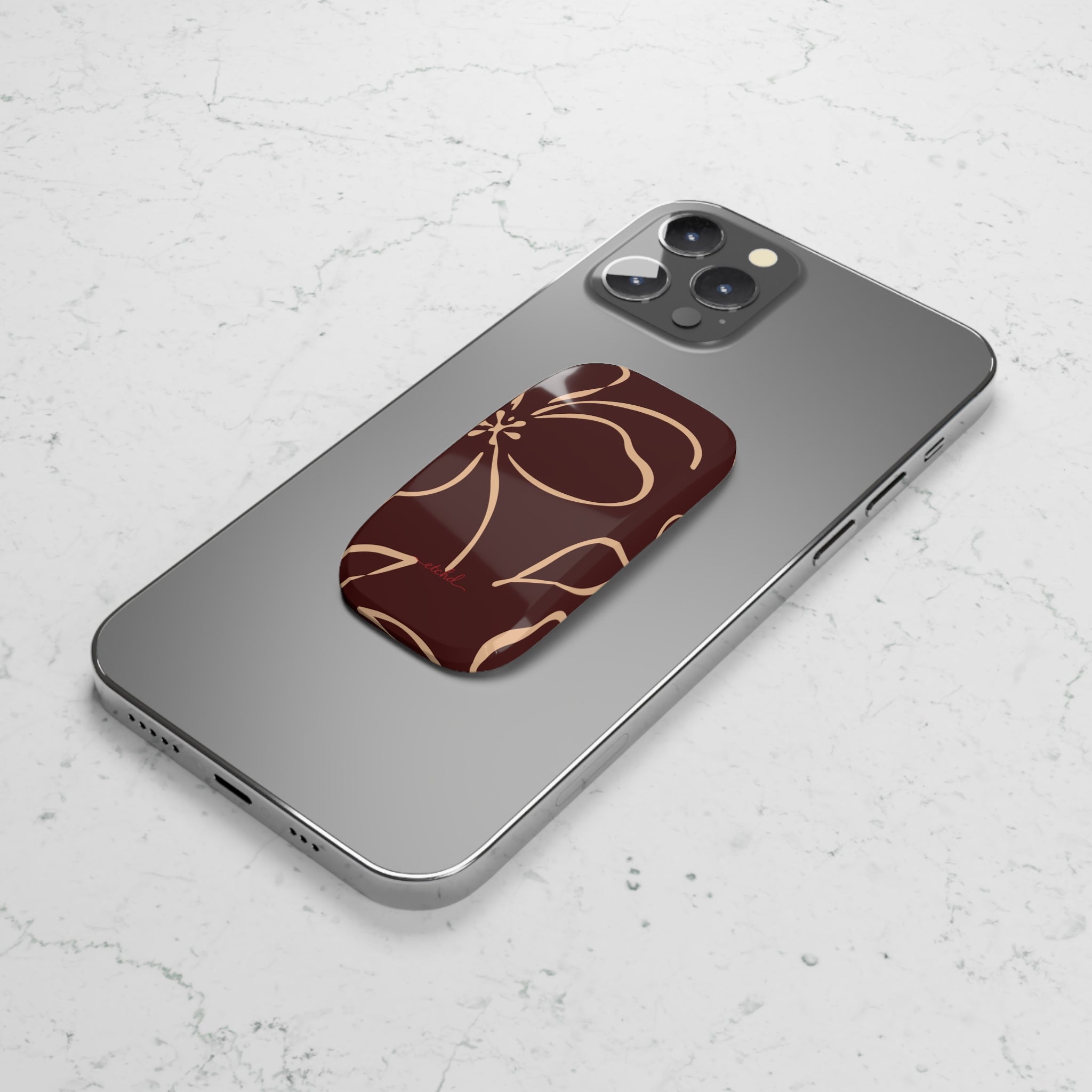 Cherry & Peach Floral Click-On Phone Grip by etchd, view 5