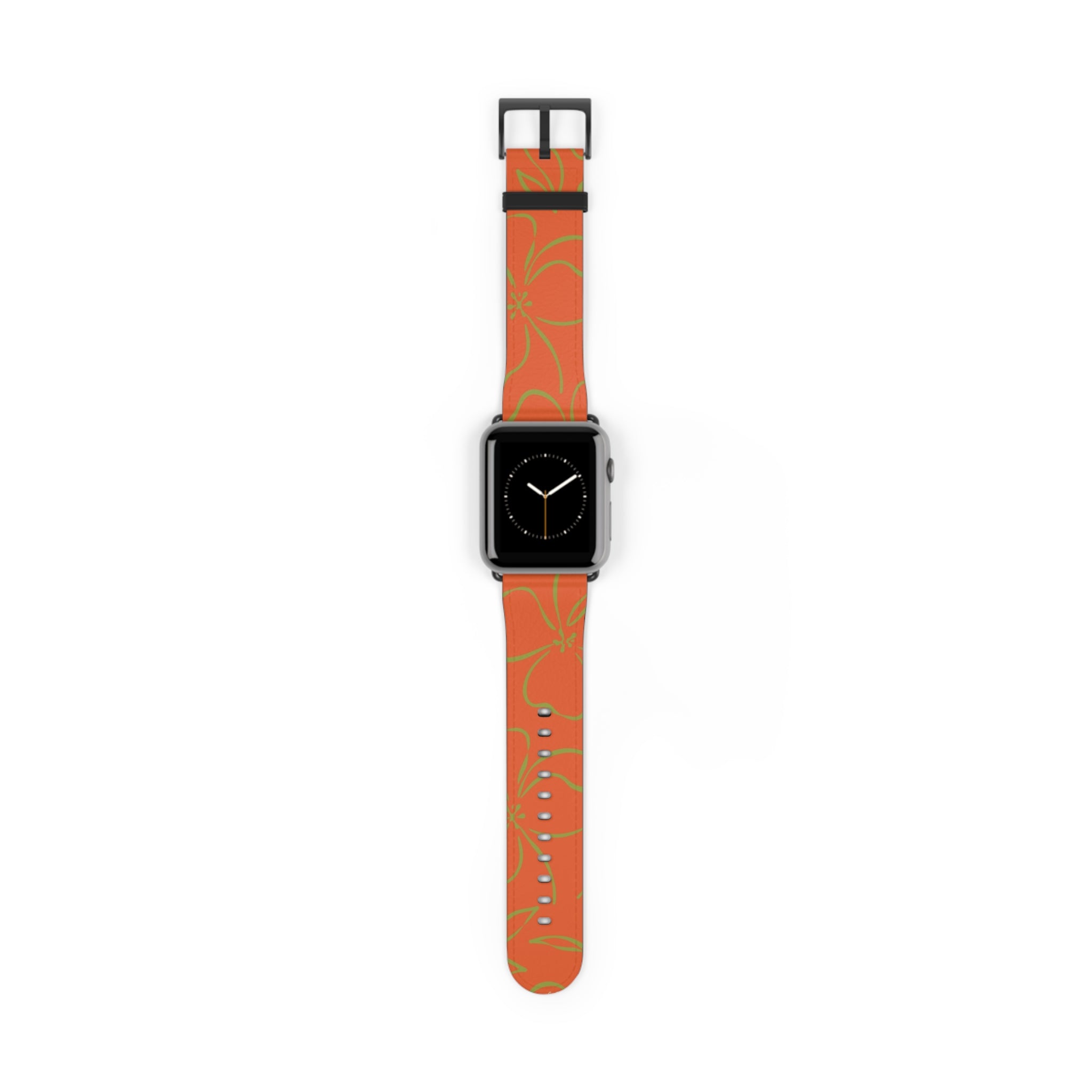 Persimmon & Wasabi Floral Cinturino per smartwatch di etchd, vista 2
