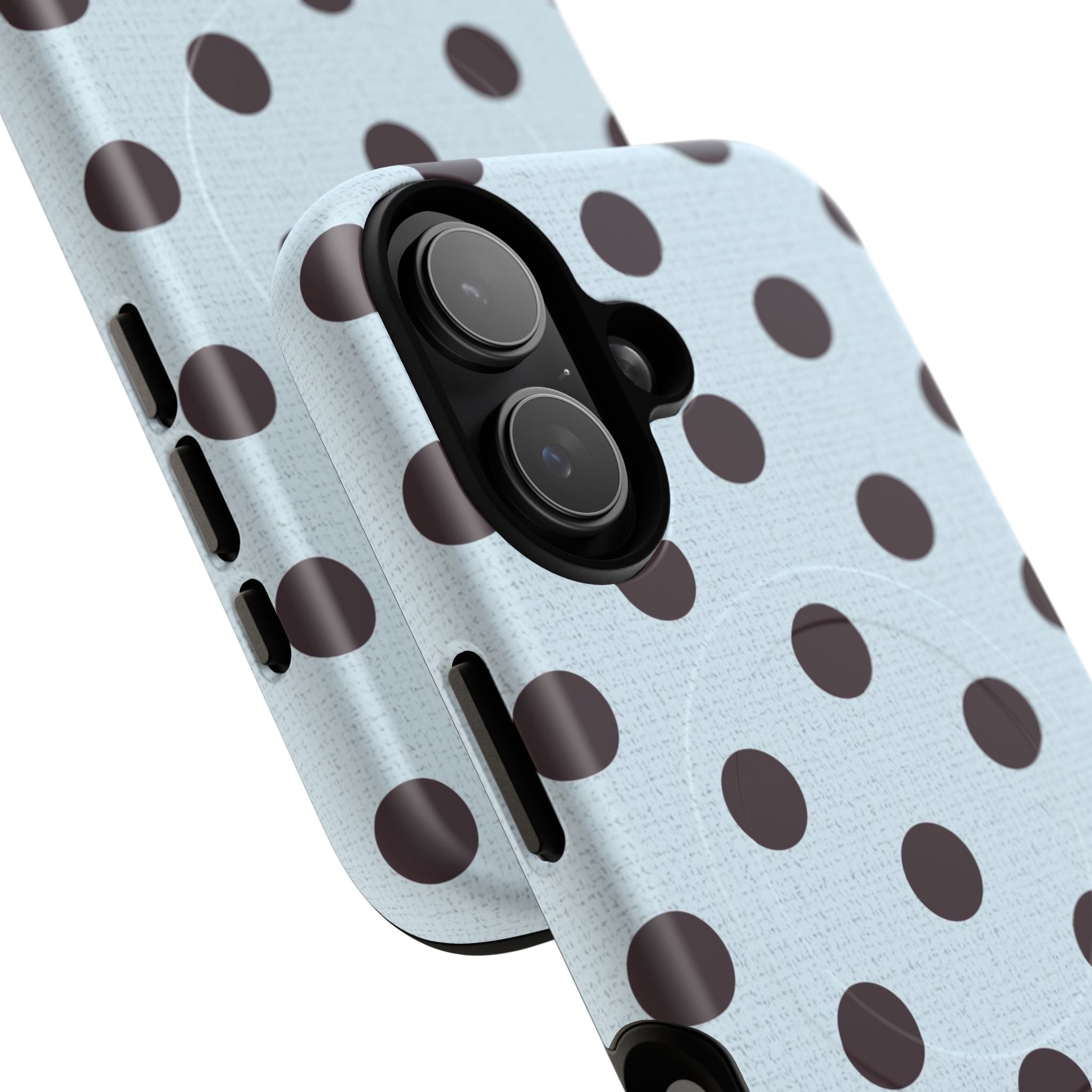 Plum And Blue Polka Dot Magnetic Phone Case by etchd, view 19