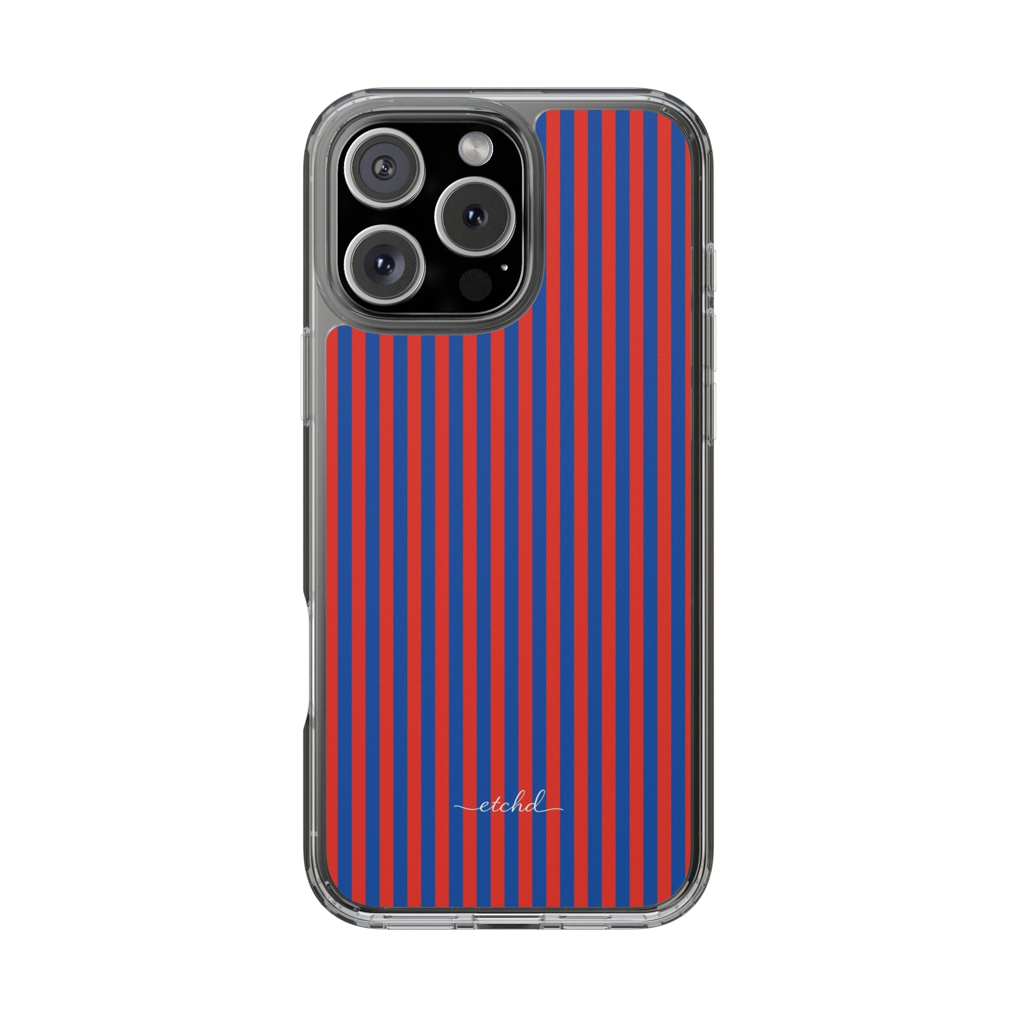 Cobalt And Poppy Clear Phone Case by etchd