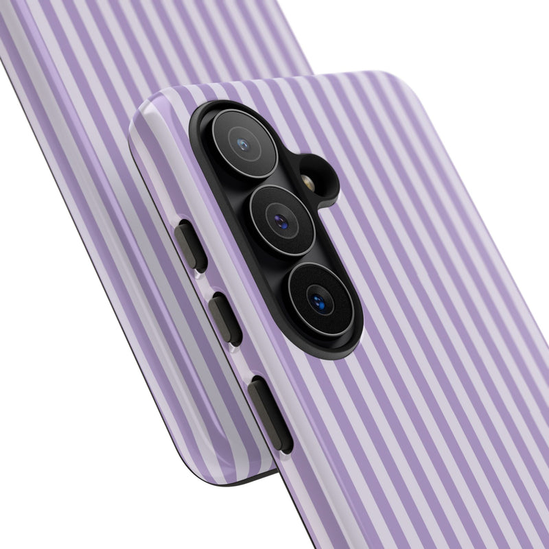 Lilac & Cream Striped Phone Case by etchd, view 209