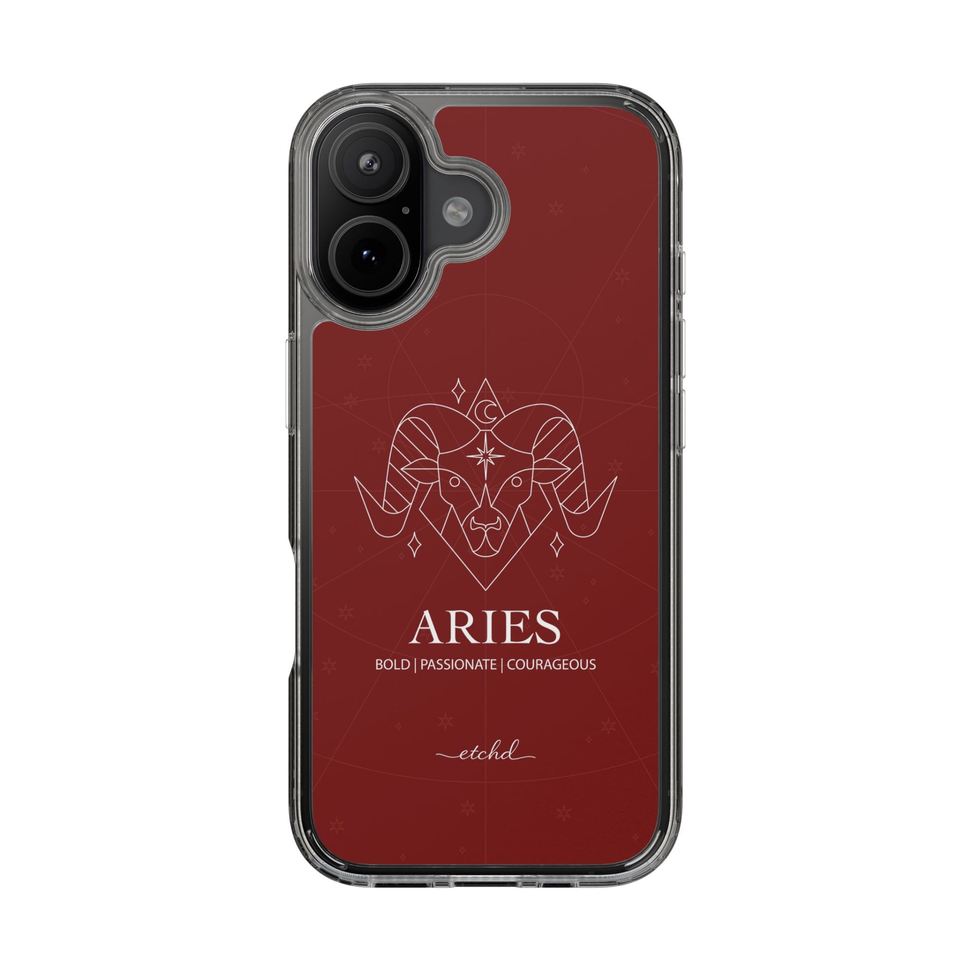 Aries Clear Phone Case by etchd, view 24