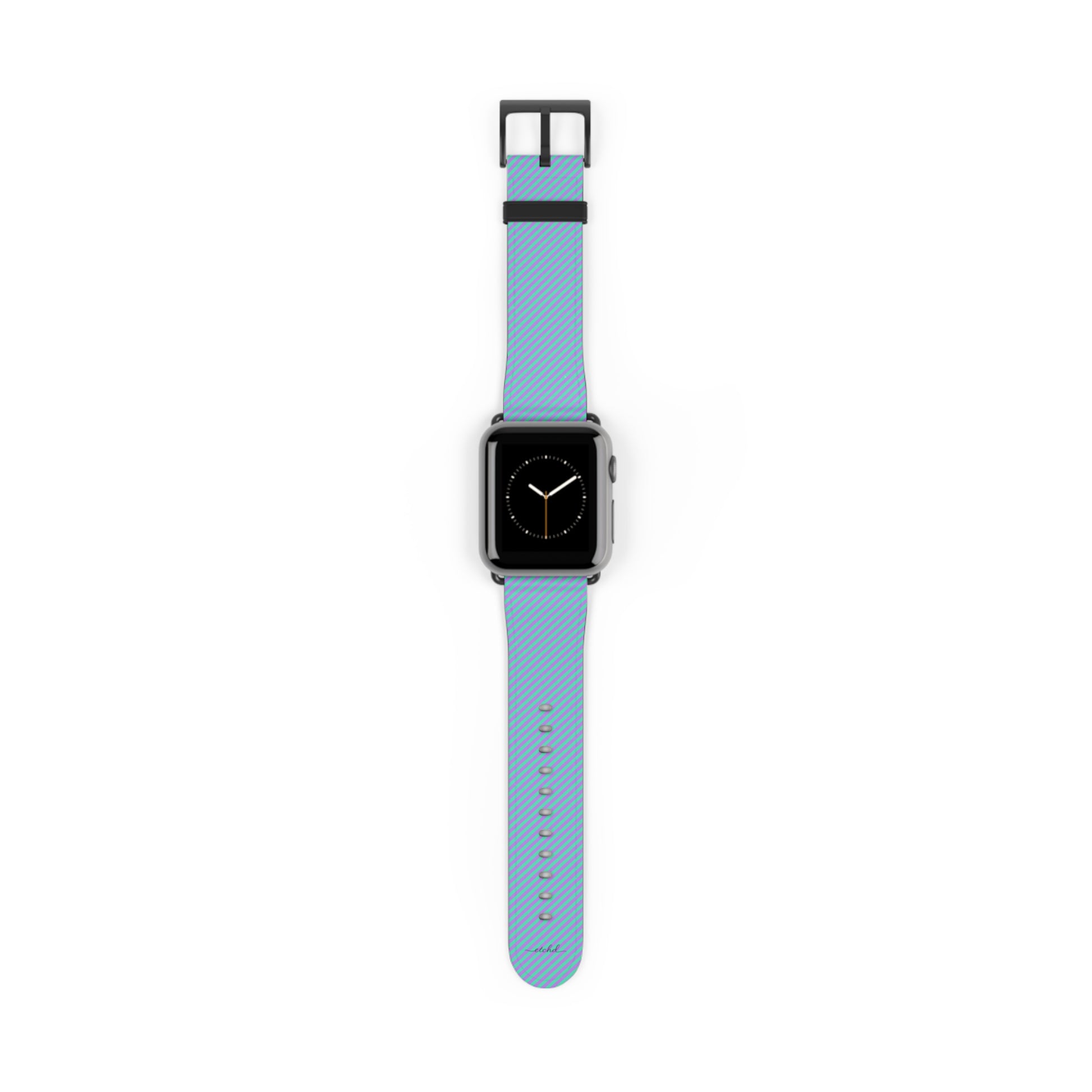 Lilac And Hypermint Diagonal Smartwatch Strap by etchd