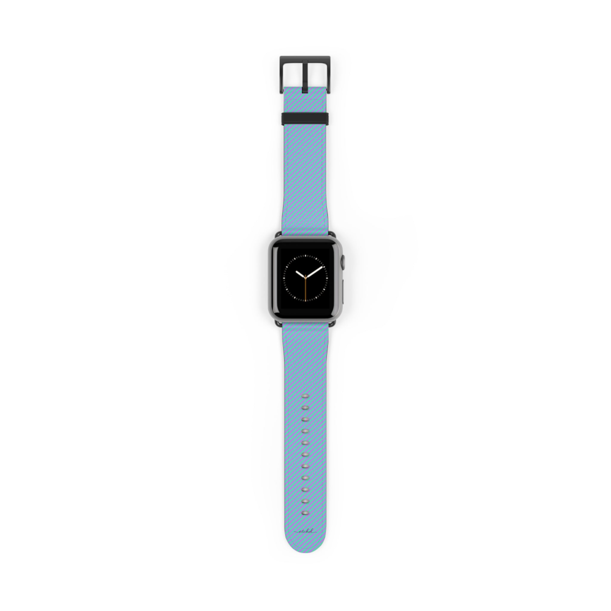 Lilac And Hypermint Diagonal Smartwatch Strap by etchd