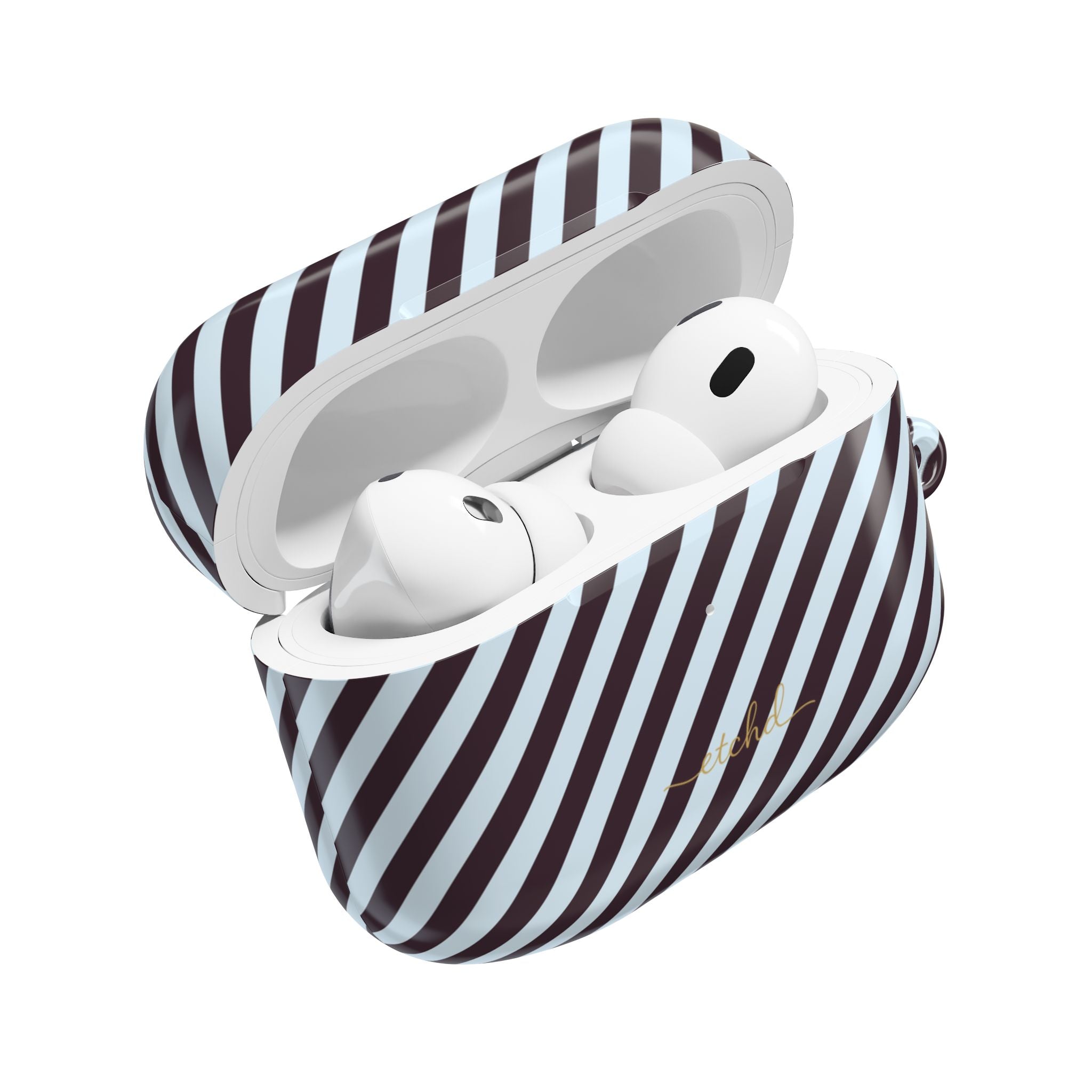 Plum & Blue Striped Diagonal AirPod Case by etchd, view 9