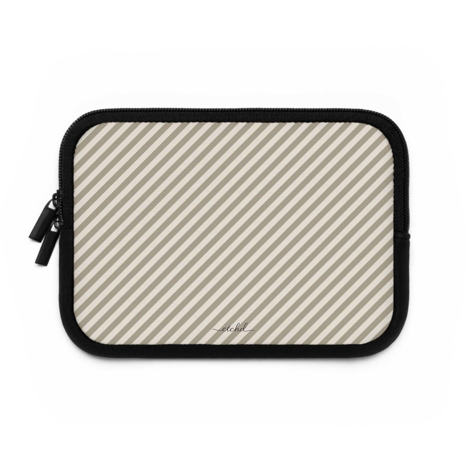 Neutral Striped Diagonal Custodia per laptop di etchd, vista 2