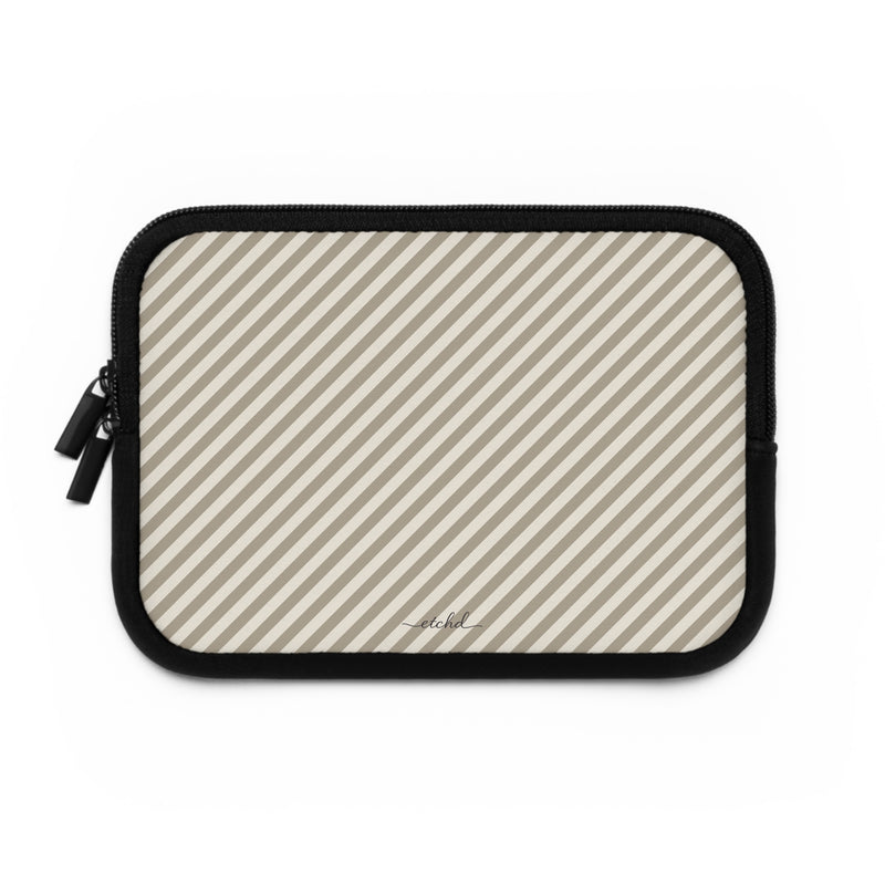 Neutral Striped Diagonal Custodia per laptop di etchd, vista 2