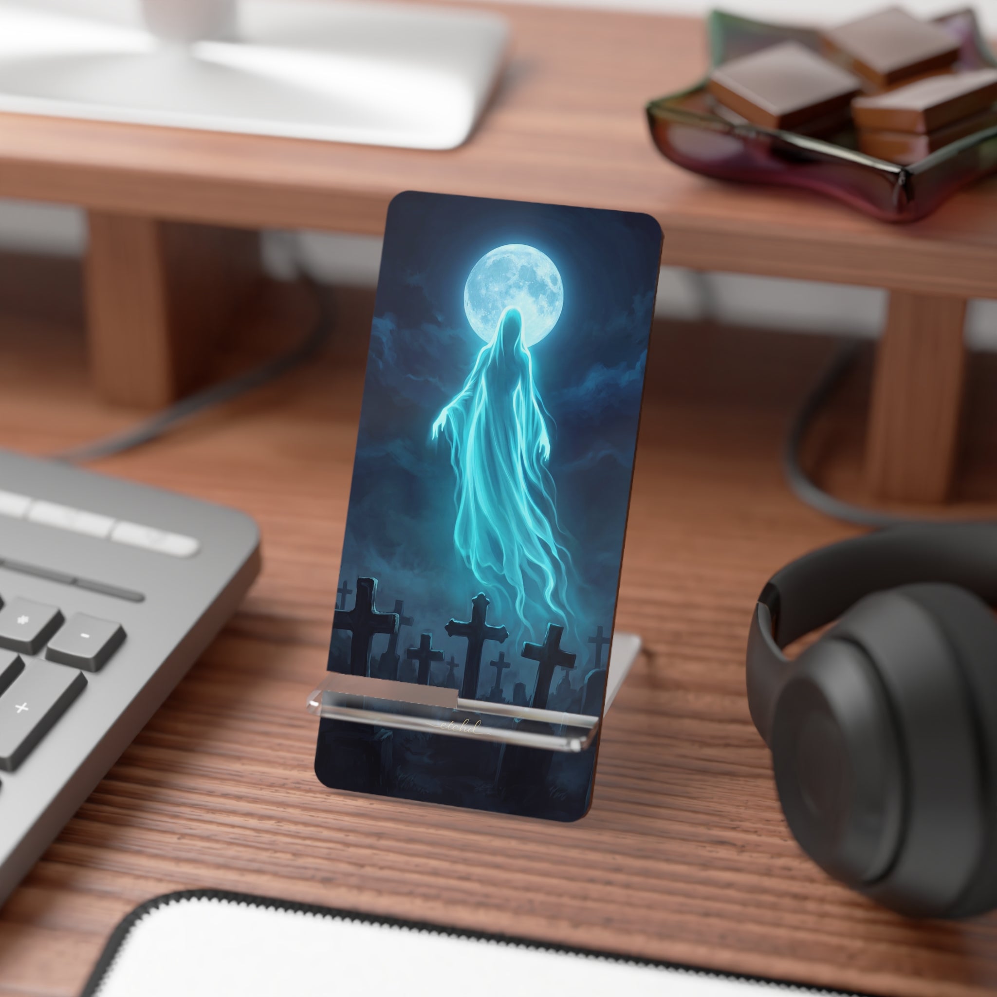 Veiled Spirit Phone Stand by etchd, view 3