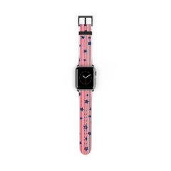 Red Stripes & Blue Stars Smartwatch Strap by etchd