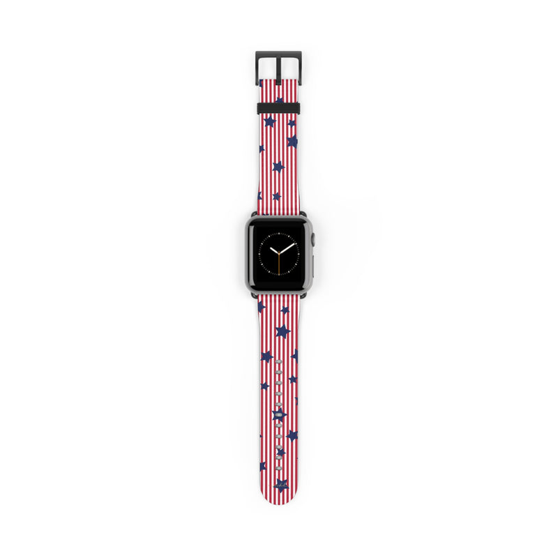 Red Stripes & Blue Stars Smartwatch Strap by etchd