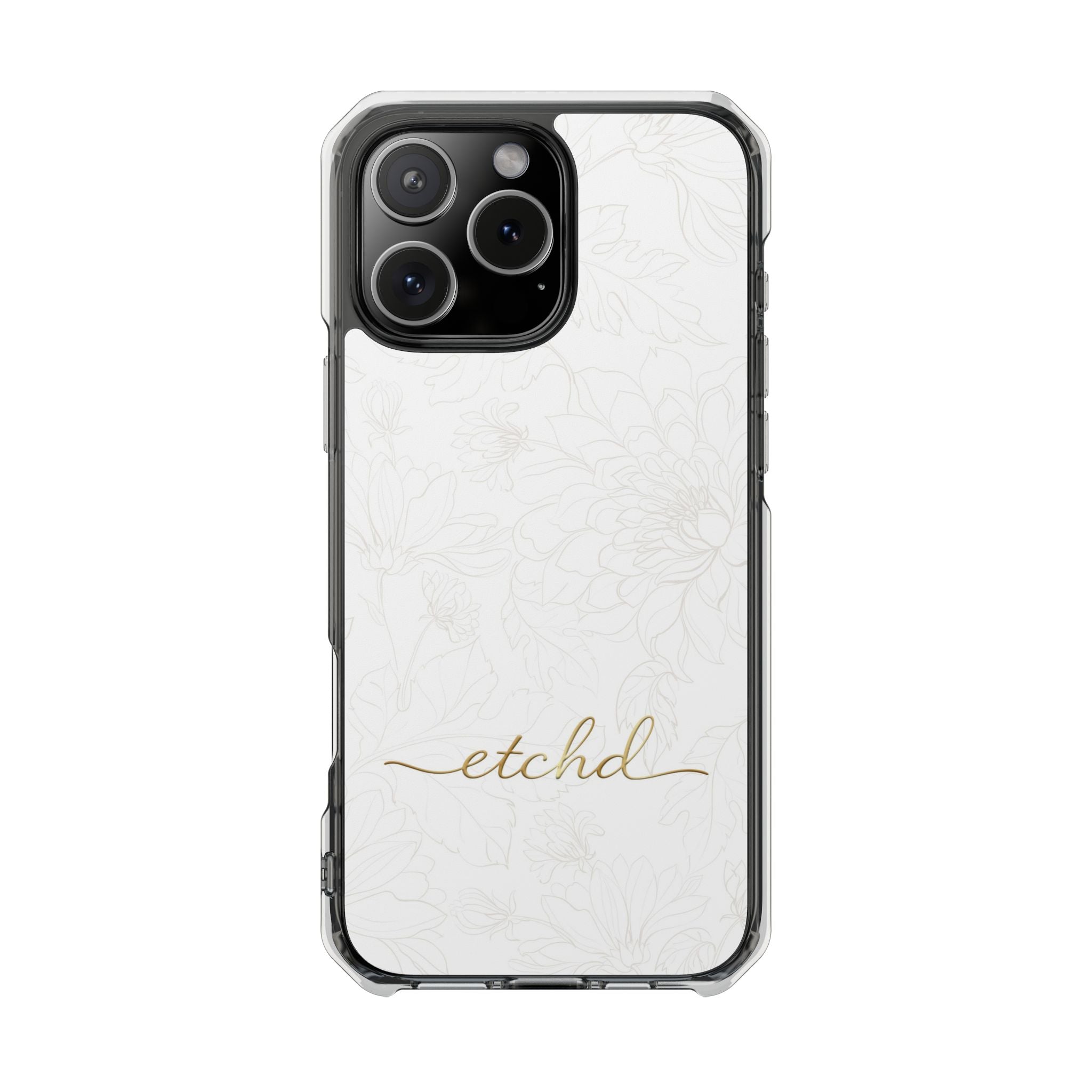Etchd Signature White Clear Magnetic Phone Case – designer phone case by etchd